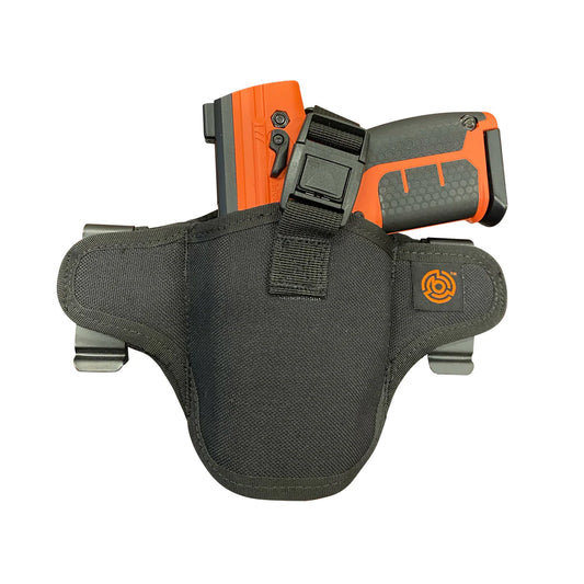 Byrna nylon holsters provide an effective solution for safely carrying Byrna launchers. With careful selection based on fit, comfort, and carrying preferences, users can enhance their overall experience with Byrna products. These Holsters are for bothByrna SD and Byrna LE without added accessories.
Nylon holsters come with or without safety strap.