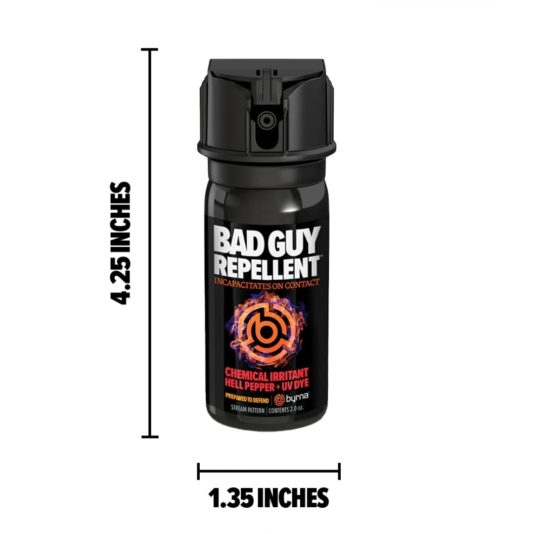 Description
Shipping Restrictions:
BGR Hell Pepper 2 oz cannot be shipped to New York, Alaska, Hawaii and New Jersey.
Product Features:
Effective range: 8-10 ft
Spray Time: 15 continuous seconds
Makes skin and eyes feel like they're on fire and quickly incapacitates attacker on contact.
Stream spray for maximum stopping power, less cross-contamination
Attacker Tracker UV Dye lasts up to 48 hours for law enforcement and victim to identify the bad guy(s)