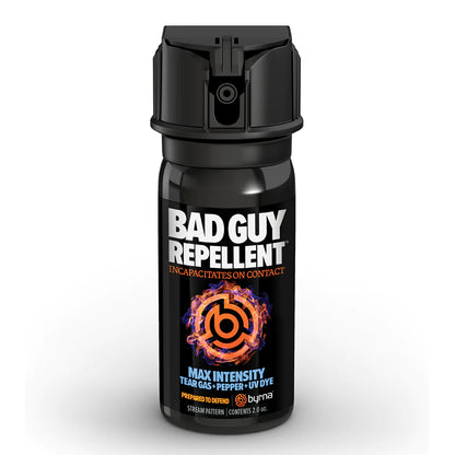 BGR MAX 2 oz cannot be shipped to New York, Alaska, Hawaii, Wisconsin, Washington DC, Michigan and New Jersey.

Product Features:

Effective range: 8-10 ft

Spray Time: 15 continuous seconds

Attacks the central nervous system, impairs vision, restricts breathing, and causes the nose to fill with mucus and skin to feel like it’s on fire – quickly incapacitates attacker

Stream spray for maximum stopping power, less cross-contamination


Attacker Tracker UV Dye lasts up to 48 hours.