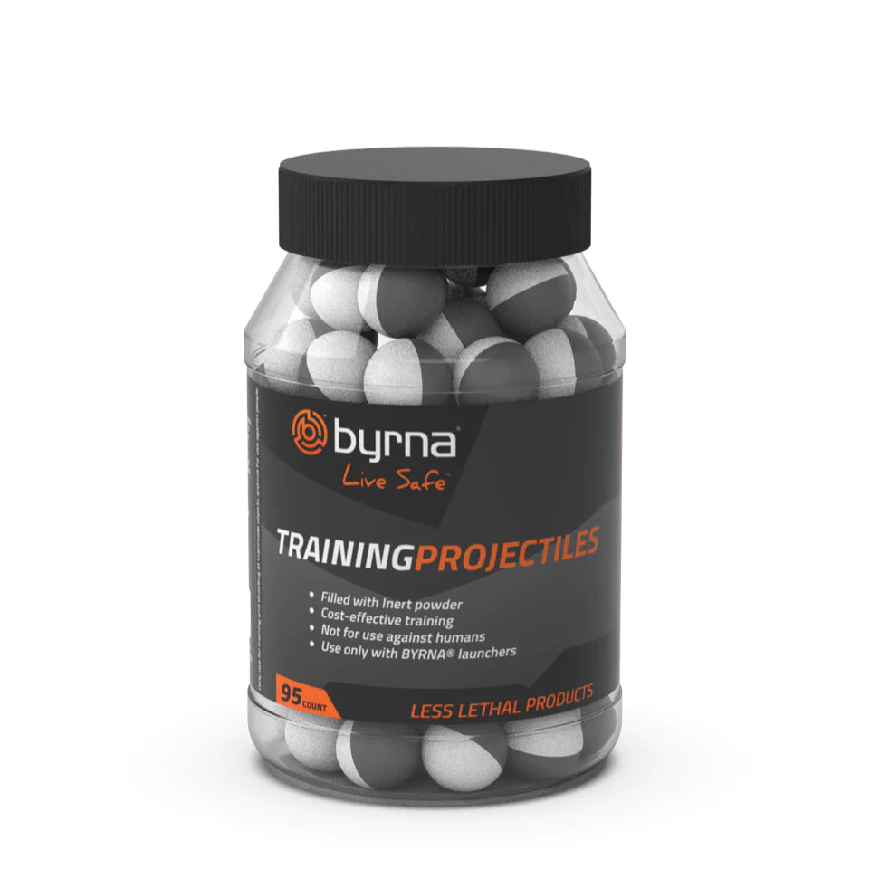 Filled with inert powder, our Byrna Pro Training Projectiles are the perfect way to practice shooting your Byrna Launcher and practice loading your Byrna Magazines.