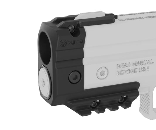 TAKE YOUR BYRNA SD, EP OR HD LAUNCHER TO THE NEXT LEVEL BY UPGRADING TO THE BYRNA BOOST ADAPTOR.
**Byrna does not recommend the use of Crosman brand 12 gram co2 cartridges in your launcher as they may not puncture correctly.

This Byrna Boost Adaptor conveniently allows you to use standard and readily available 12 gram CO2 cartridges, delivering an increase in shot capacity to 30 rounds per cartridge. Easy to install.


 Increased payload: 50% more shots per CO2 canister
 Convenience: 12g CO2 readily availa