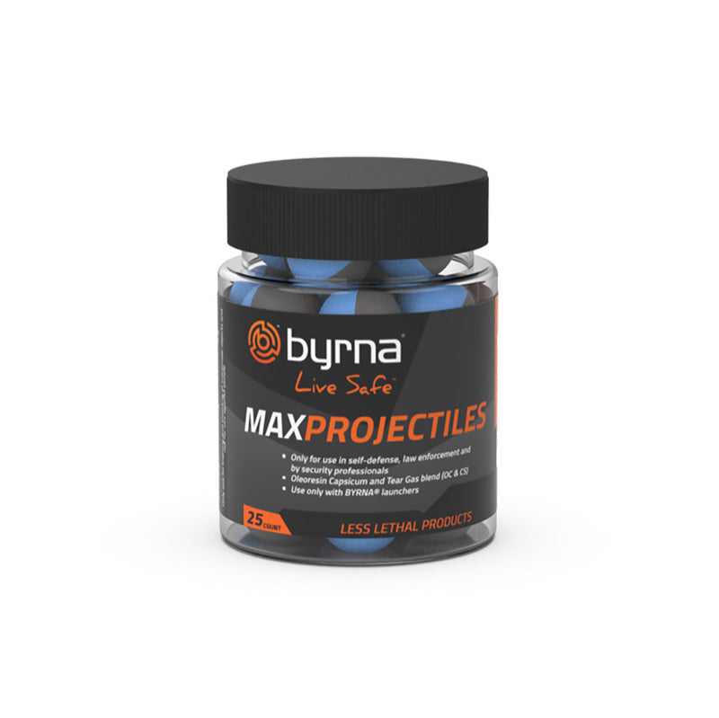 Byrna MAX is the most powerful chemical projectile on the market today. Featuring a 9% concentration of OC and CS (Tear Gas) that incapacitates threats for up to 45 minutes.