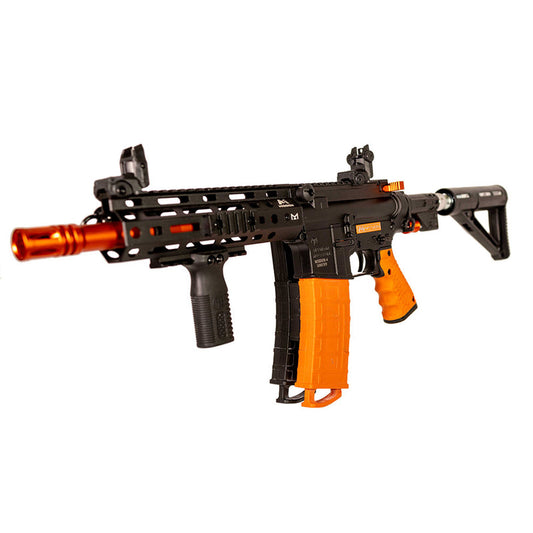 Introducing the next level of home-defense AR-15 style rifle Previously available only to law enforcement agencies, the re-engineered Mission 4 by Byrna is the ultimate high-capacity solution to defend your property or just having fun in the backyard.