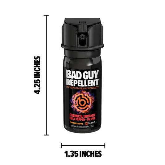 Description

Shipping Restrictions:

BGR Hell Pepper 2 oz cannot be shipped to New York, Alaska, Hawaii and New Jersey.

Product Features:

Effective range: 8-10 ft

Spray Time: 15 continuous seconds

Makes skin and eyes feel like they're on fire and quickly incapacitates attacker on contact.

Stream spray for maximum stopping power, less cross-contamination

Attacker Tracker UV Dye lasts up to 48 hours for law enforcement and victim to identify the bad guy(s)
