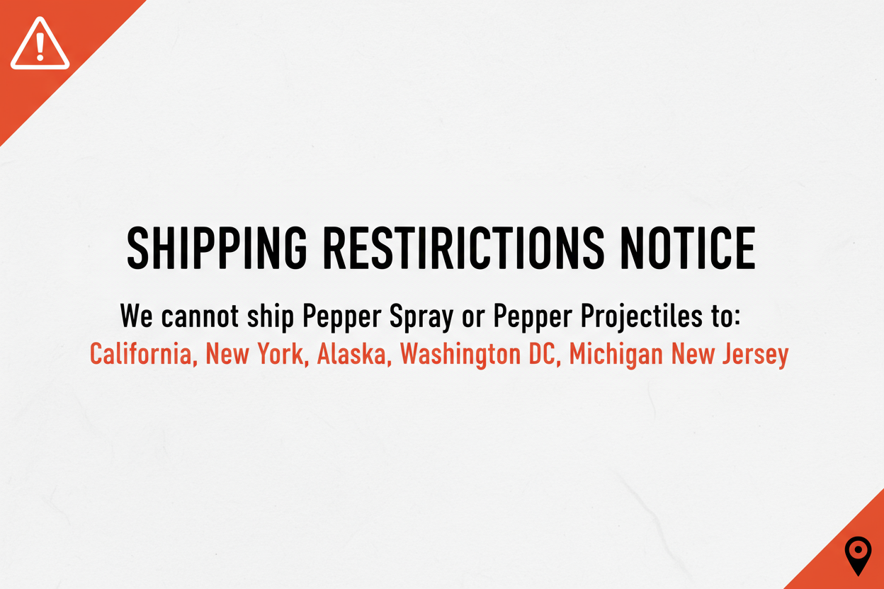 Pepper Spray Shipping Restrictions Banner
